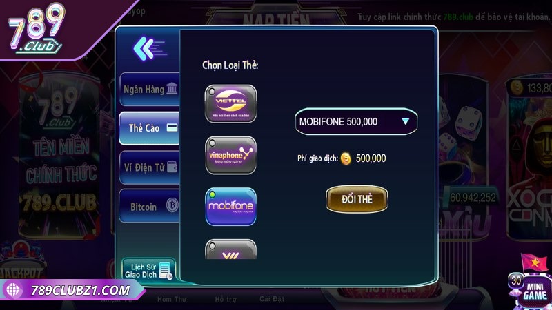Với 4 bước cơ bản game thủ có thể rút tiền qua thẻ Mobifone
